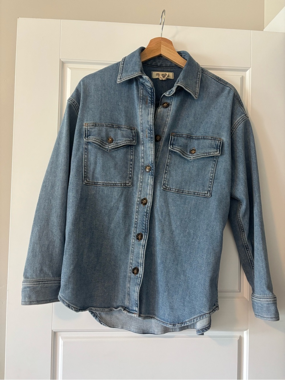 Madewell Light Blue Denim Shacket